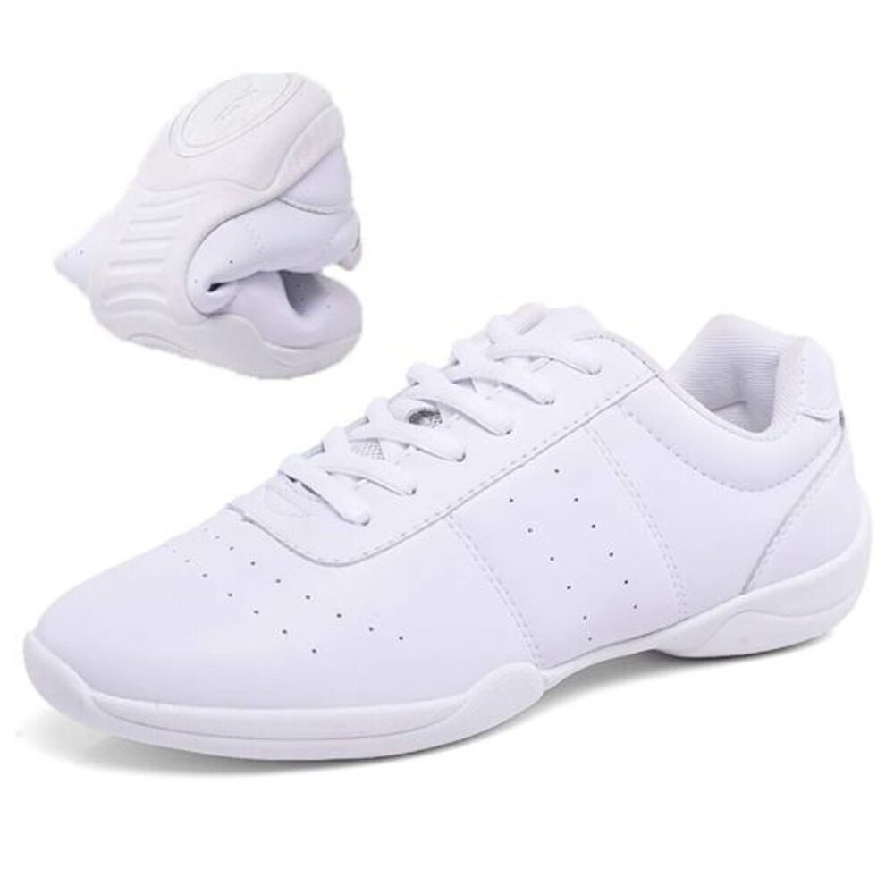 NEW Yingrui Cheerleader Shoes White Lace Up Sneaker Women's 5.5